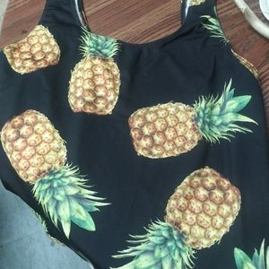 Forever 21 plus pineapple bathing suit